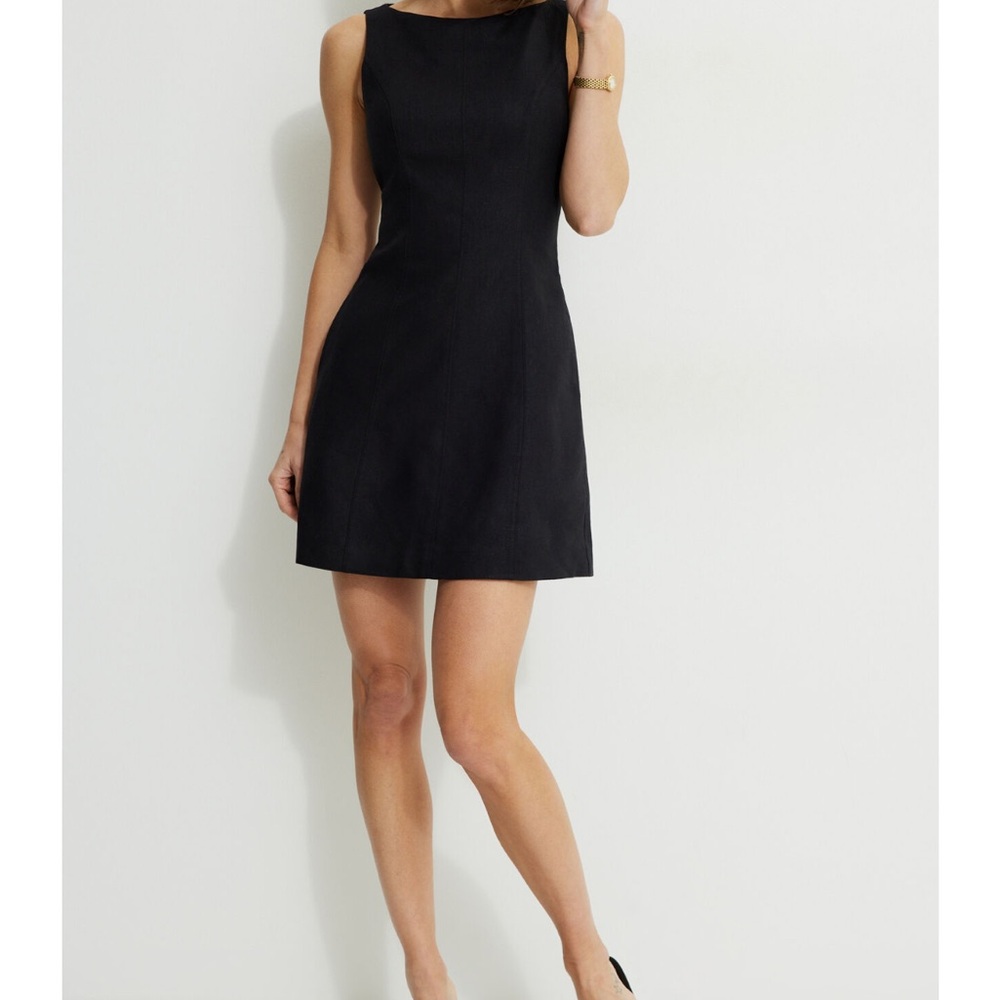 Classic Black Sleeveless Shift Dress